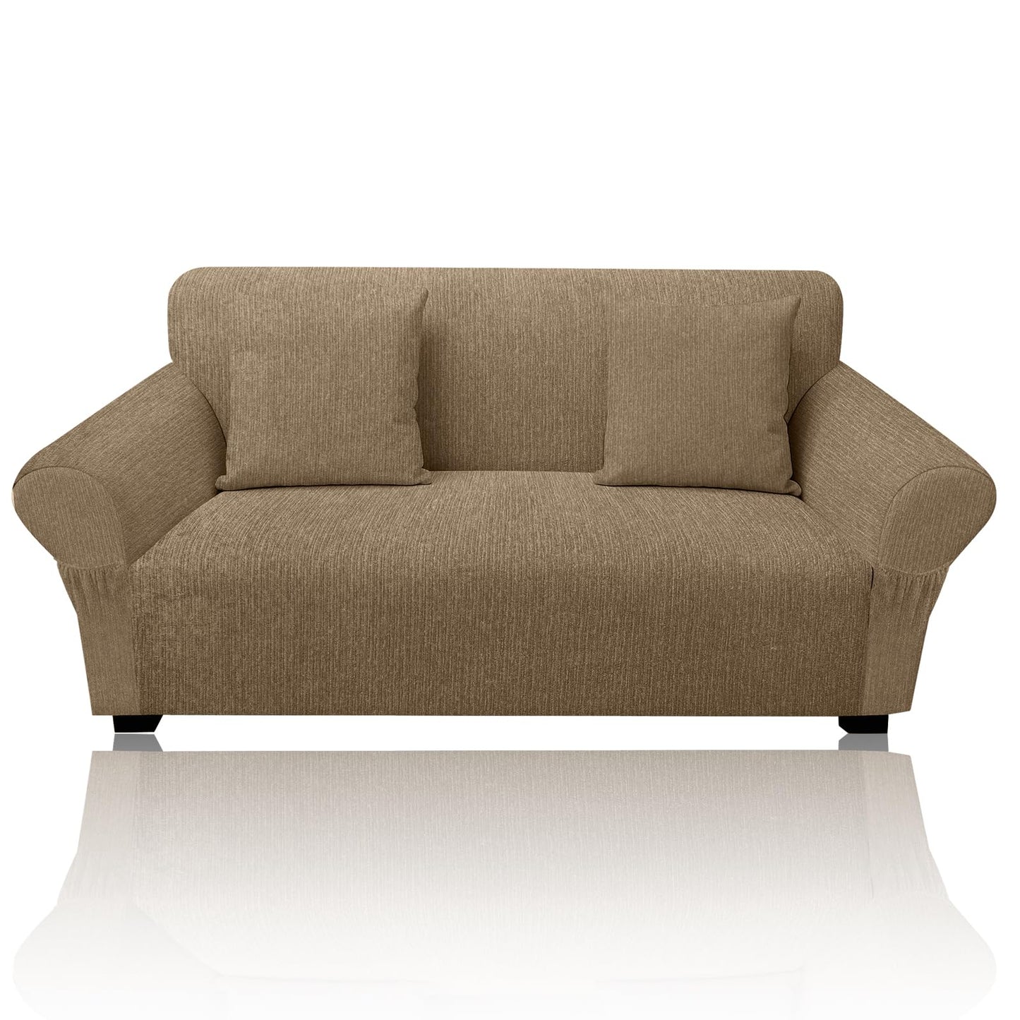 Sofa Slipcover with 2 Pillow Cover for 3 Cushion Couch, Non Slip Furniture Protector with Elastic Bottom, Washable Sofa Cover for Kids, Pets (Sofa, Navy) BST326H