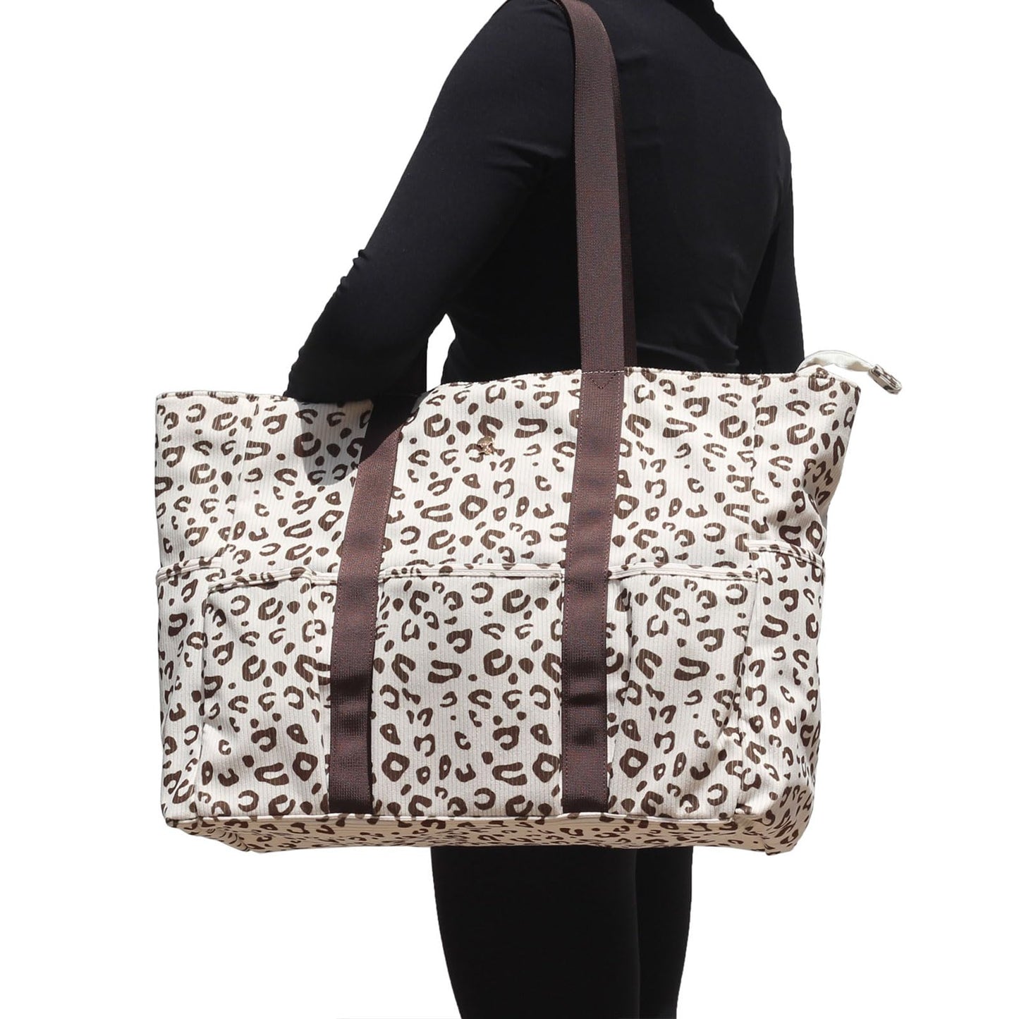 ESVAN Utility Tote Bag Weekender Duffle Bag with 13 Pockets - Perfect for Travel, Work, Gym, Beach, Teachers, and Nurses BST326H