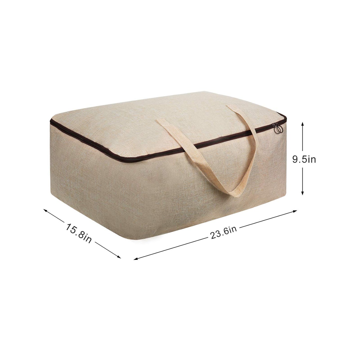 Surblue Clothes Storage Bag Organizer with Durable Handles Thick Fabric Large Capacity for Blanket Comforter Clothing Bedding (Navy, M) BST326H