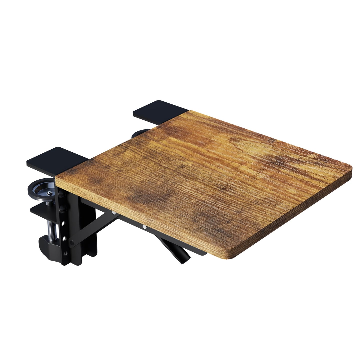 BONTEC Ergonomic Desk Extender Tray, 9.5"x9.1" Wrist Rest Shelf | 90°Foldable Elbow Support, Table Mount Arm, Clamp on Computer Arm Rest for Desk, Office & Home Use,Durable Easy to Install BST202