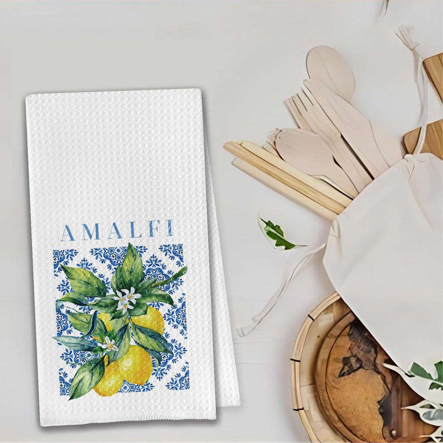 Bon Appetite Modern Kitchen Towels, Farmhouse French Dish Tea Towels for Kitchen, Gifts for Cooking Lovers Decorative Hand Towels, 16x24 Inch WN420