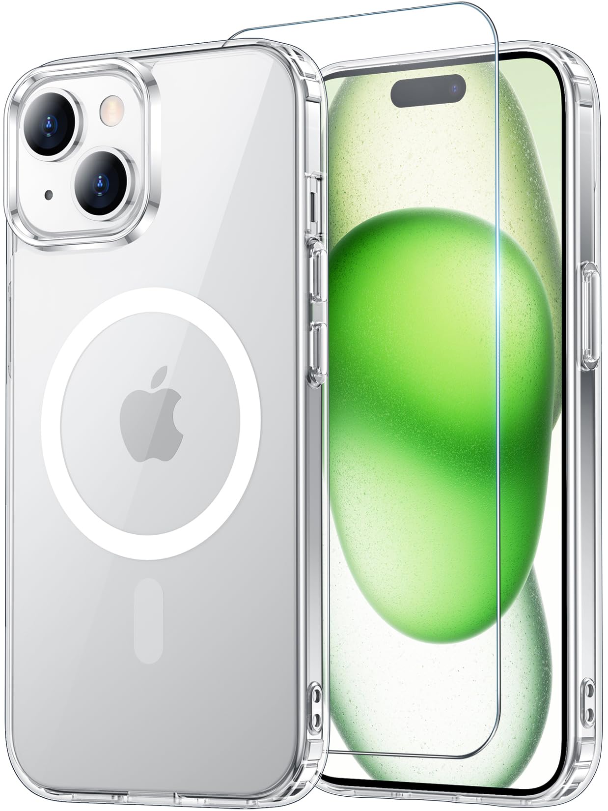 for iPhone 17 Pro Max Case Clear with Screen Protector, Compatible with Magsafe, Anti-Yellowing, Military-Grade Protection, Shockproof Slim Magnetic Phone Case Cover, Black WN420