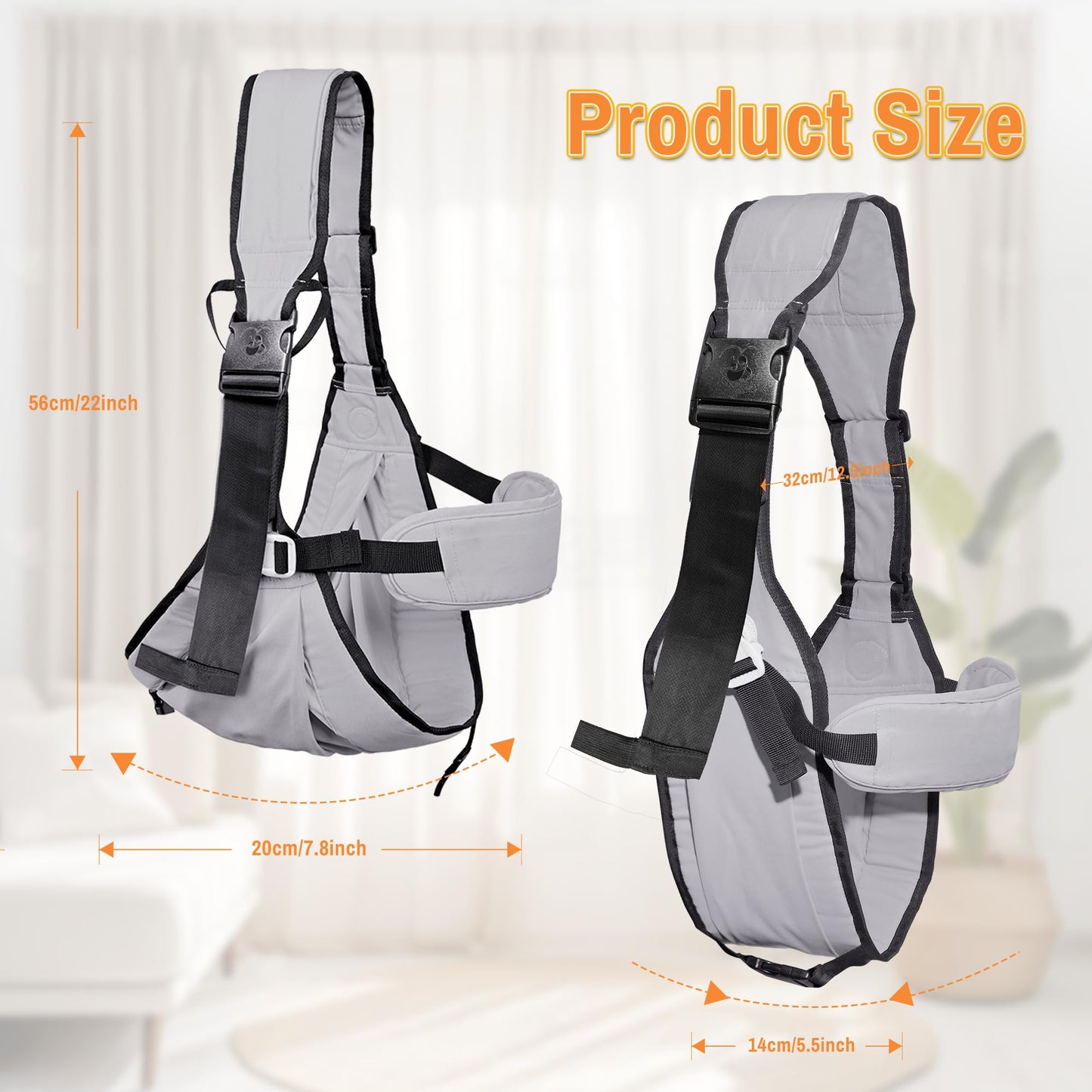 Baby Carrier Newborn to Toddler,Adjustable & Lightweight Baby Sling Carrier,Toddler Carrier 25-60 lbs,Ideal for Home,Shopping,and Travel WN420