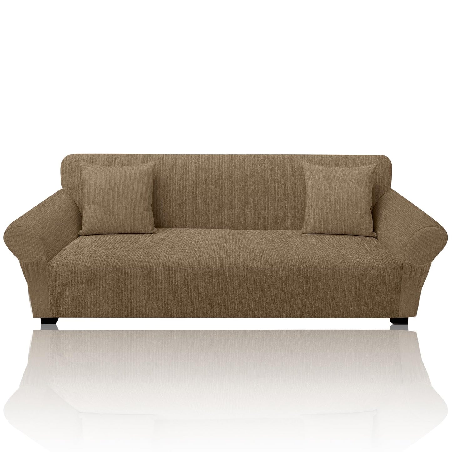 Sofa Slipcover with 2 Pillow Cover for 3 Cushion Couch, Non Slip Furniture Protector with Elastic Bottom, Washable Sofa Cover for Kids, Pets (Sofa, Navy) BST326H