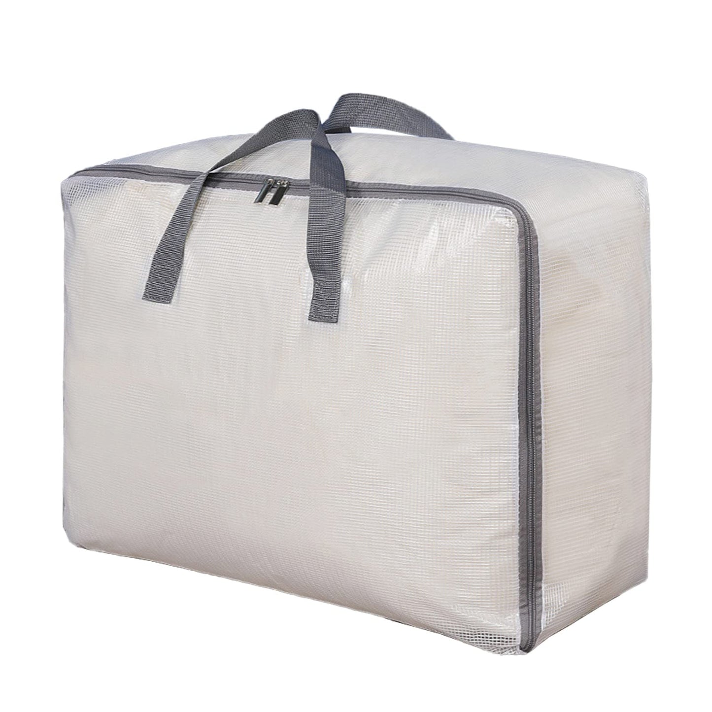 Surblue Clothes Storage Bag Organizer with Durable Handles Thick Fabric Large Capacity for Blanket Comforter Clothing Bedding (Navy, M) BST326H