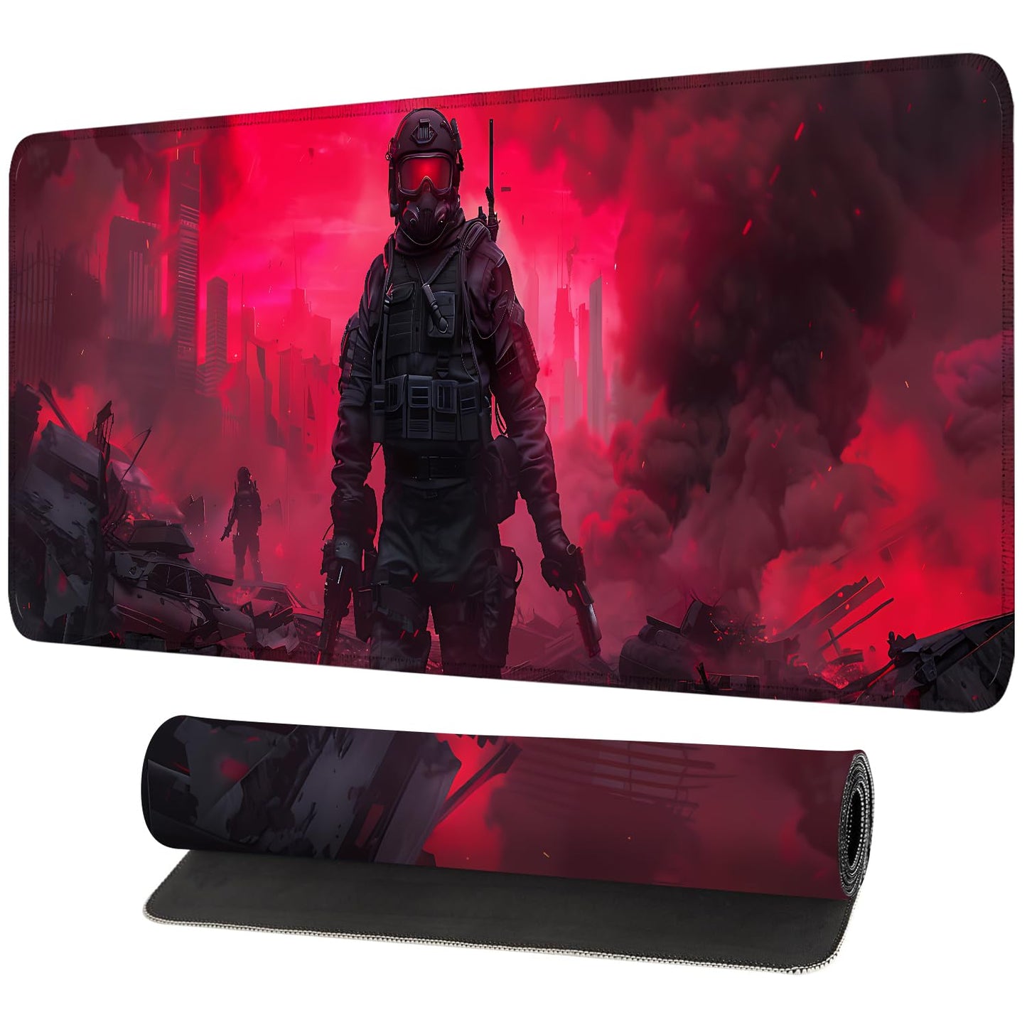 Mouse Pad Gaming Mousepad 31.5 x 11.8in Large Mouse Pad for Keyboard and Mouse with Anti-Slip Rubber Base, Keyboard Pad XL Mouse Mat for Home and Office,Snowy Forest WN420