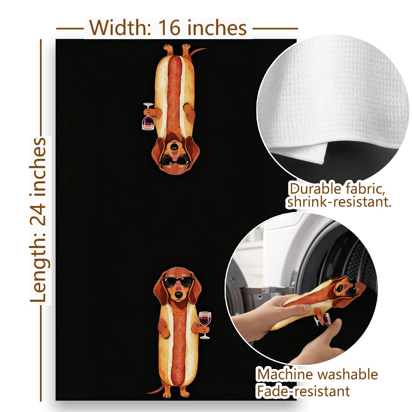 Funny Cat Gifts Kitchen Towels, Cute Cat with Knife and Fork Microfiber Dish Tea Towel for Kitchen Decor, Funny Cats Cooking Decor, is It Dinner Time Yet, 16x24 Inch BST220