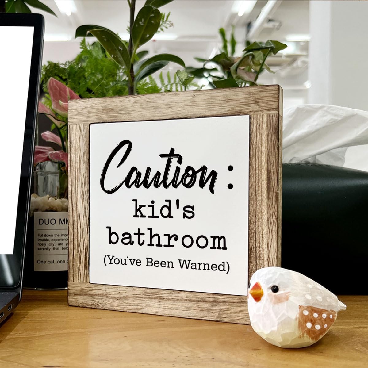 Bathroom Decor, Funny Bathroom Decor, Flush the Toilet This is Not Show and Tell, Wooden Box Signs for Home Decor, Bathroom Decor Tabletop, Kids Bathroom Rules Sign Decor, Bathroom Box Sign B6-71 BST202