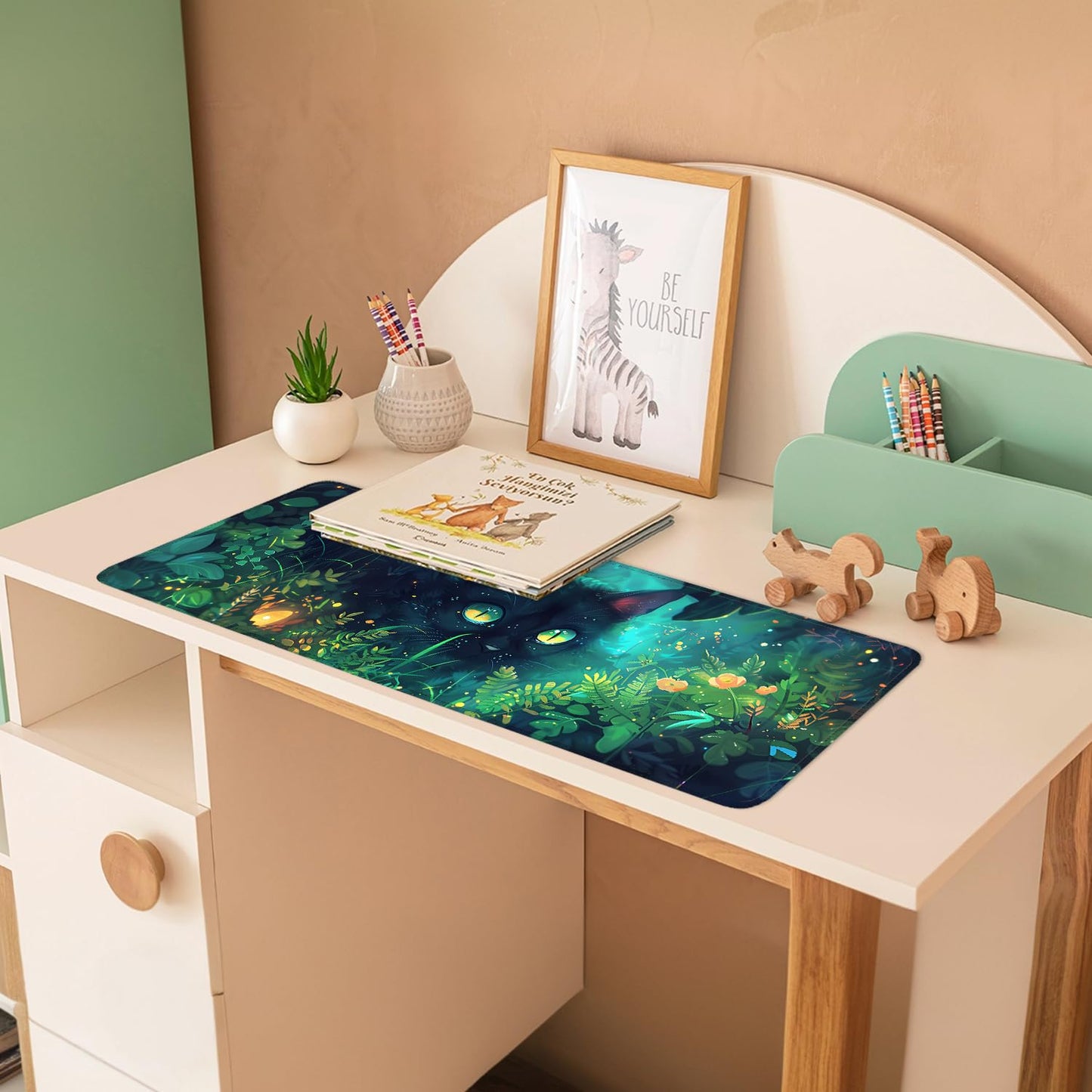 Mouse Pad Gaming Mousepad 31.5 x 11.8in Large Mouse Pad for Keyboard and Mouse with Anti-Slip Rubber Base, Keyboard Pad XL Mouse Mat for Home and Office,Snowy Forest WN420