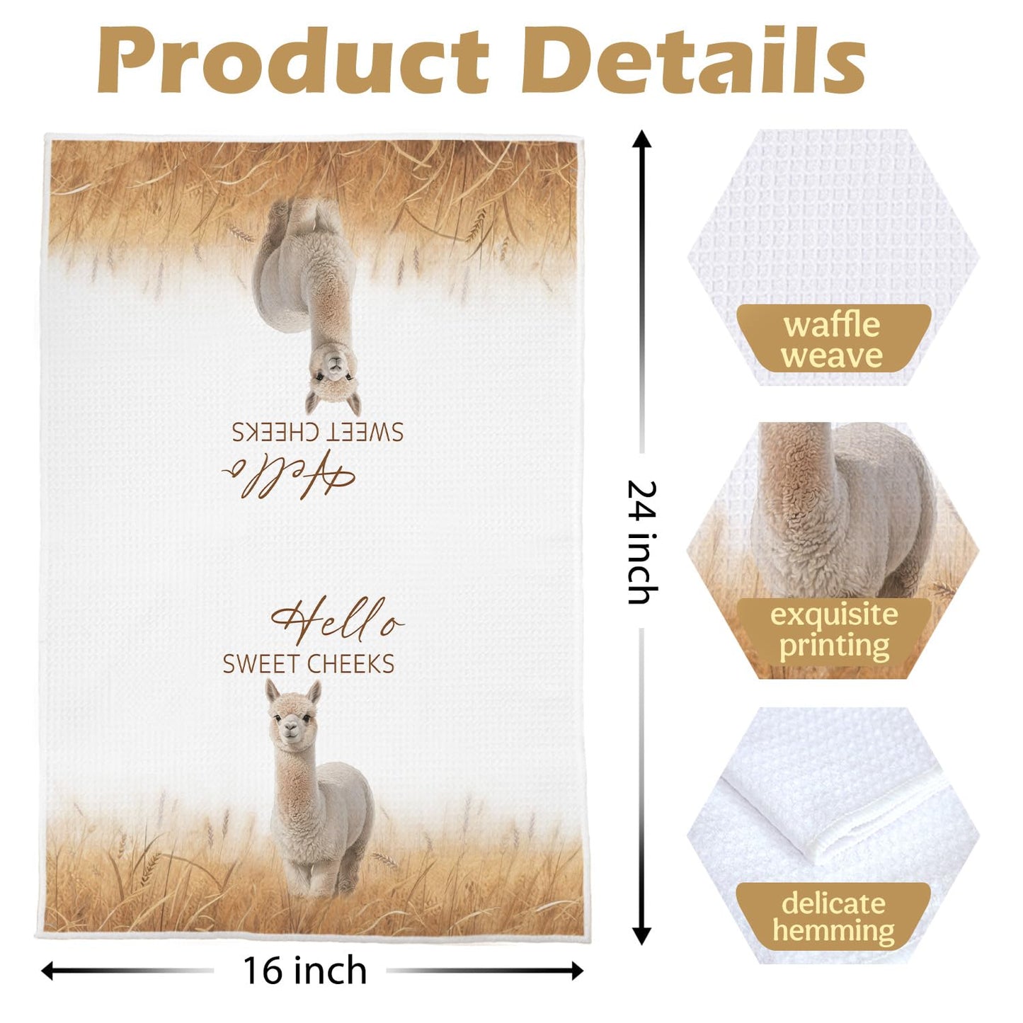 Raccoon Gifts Bathroom Towels Set - Raccoon Gifts Decorative Hand Towels, Hello Sweet Cheeks Bathroom Decor, 16x24 Inches Set of 2 BST220