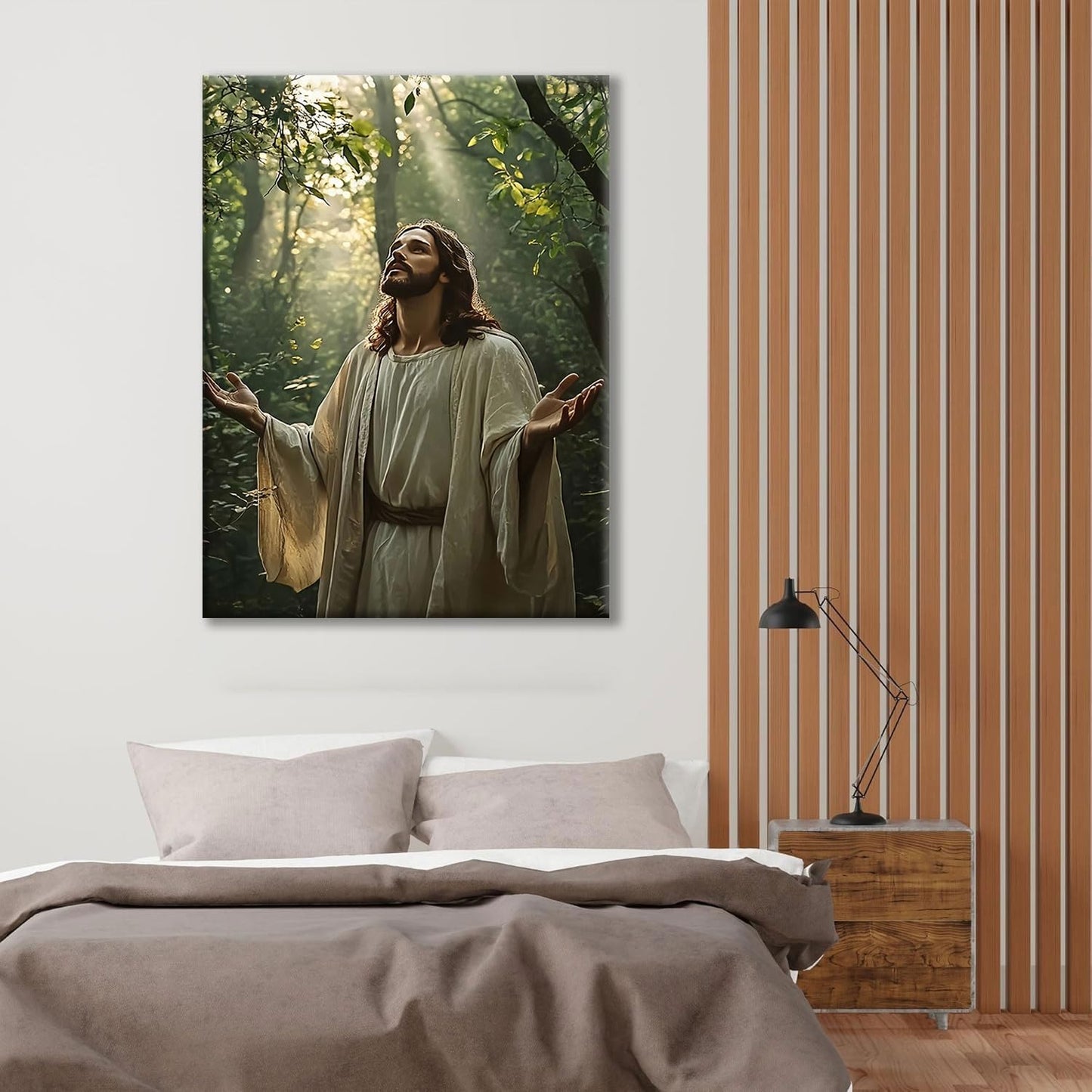 CHTEXA Jesus Glory Crown Canvas Wall Art Christian Religious Spiritual Poster Image Print Gallery Home Decor Painting Suitable for Living Room Church Prayer Room Office 24x36 in Ready to Hang BST220