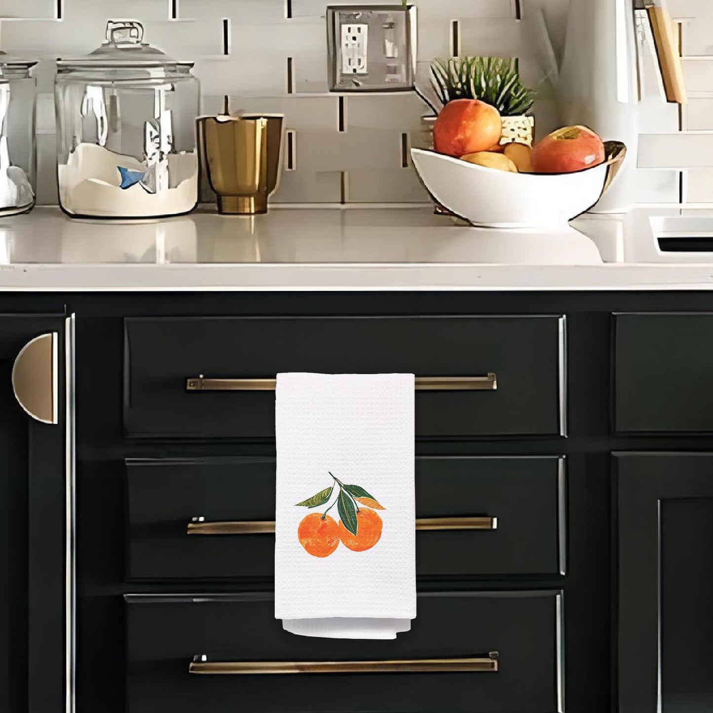 Bon Appetite Modern Kitchen Towels, Farmhouse French Dish Tea Towels for Kitchen, Gifts for Cooking Lovers Decorative Hand Towels, 16x24 Inch WN420