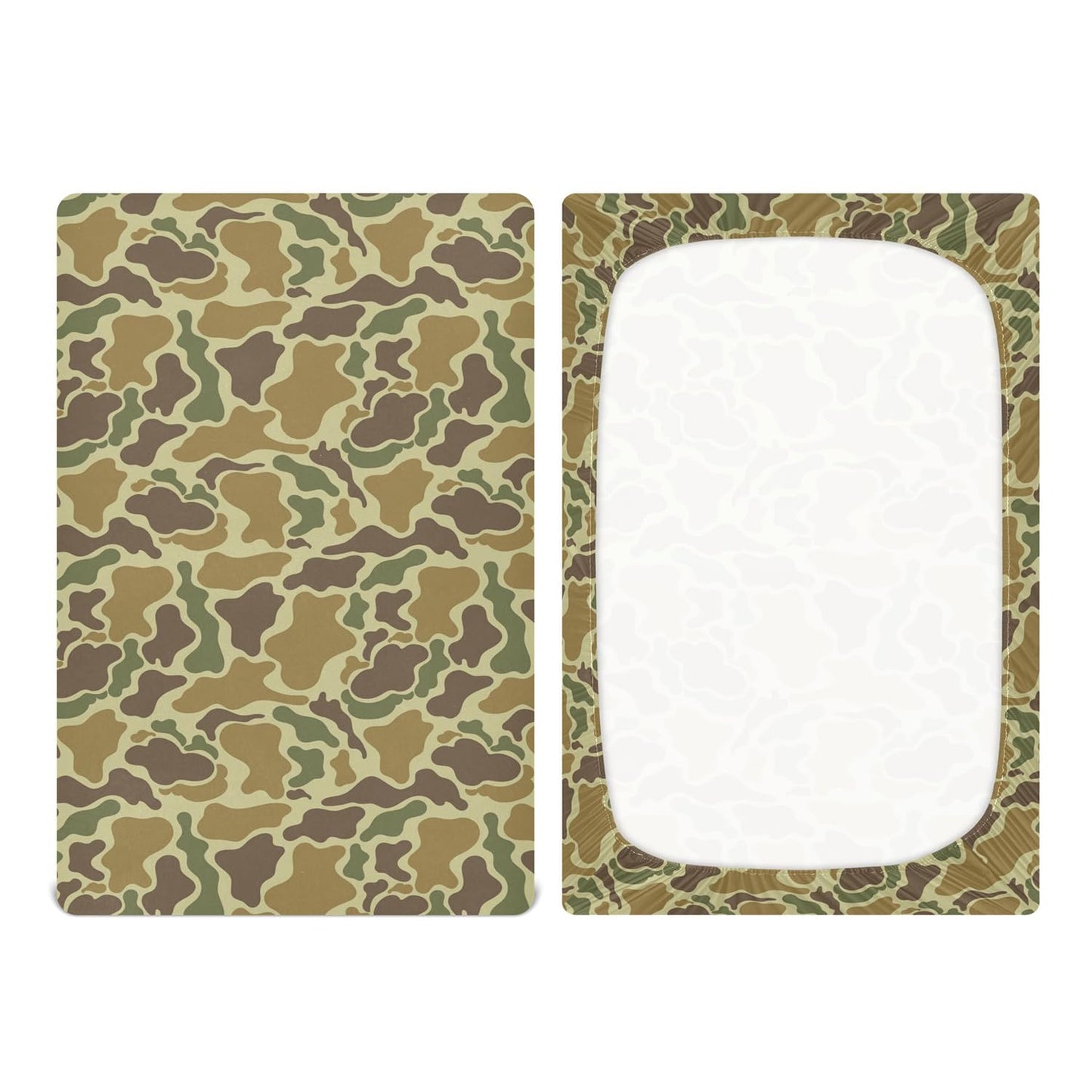 VIGTRO Vintage Duck Hunter Baby Crib Sheets for Boys Girls, Breathable Soft Fitted Crib Playard Sheets Baby Mattress Sheet, M 52x28x9in BST220