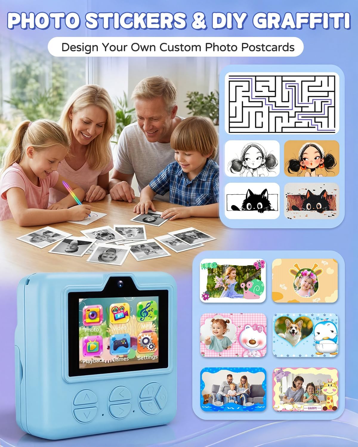 Kids Camera Instant Print with Carrying Case 88