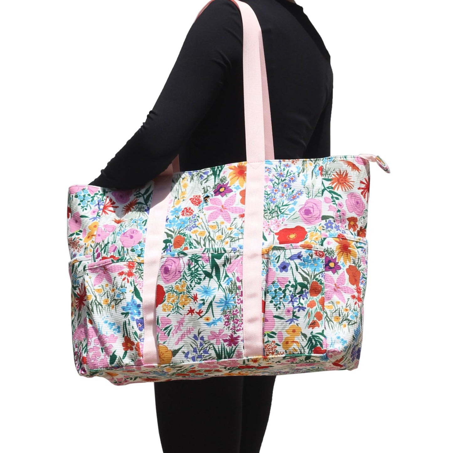 ESVAN Utility Tote Bag Weekender Duffle Bag with 13 Pockets - Perfect for Travel, Work, Gym, Beach, Teachers, and Nurses BST326H