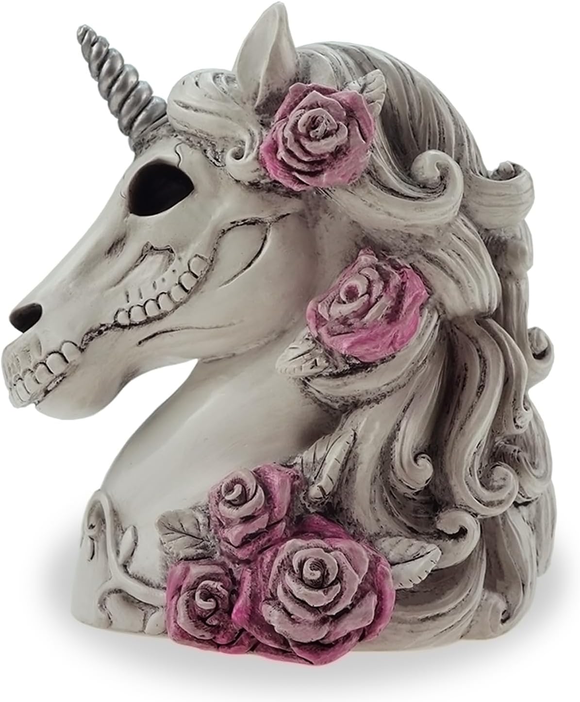 Gothic Unicorn Skull Piggy Bank Sugar Skull Gift for Women Adults Halloween Skeleton Day Dead Goth Home Decor BST220