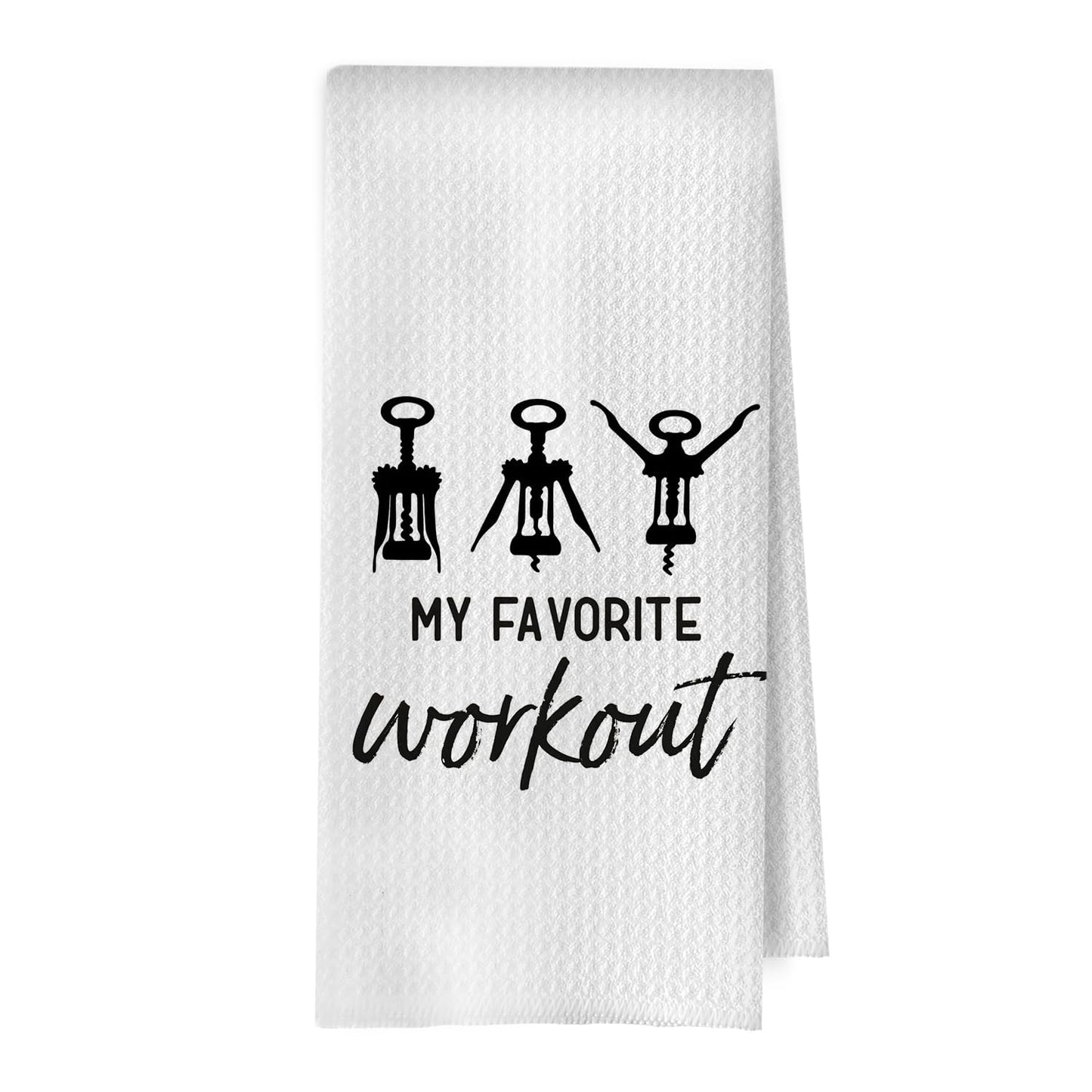 Funny Wine Kitchen Decor - Wine Gifts Waffle Dish Towels for Kitchen, Hostess Gifts Hand Towels, Housewarming Gift Tea Towel, 16x24 Inch BST220
