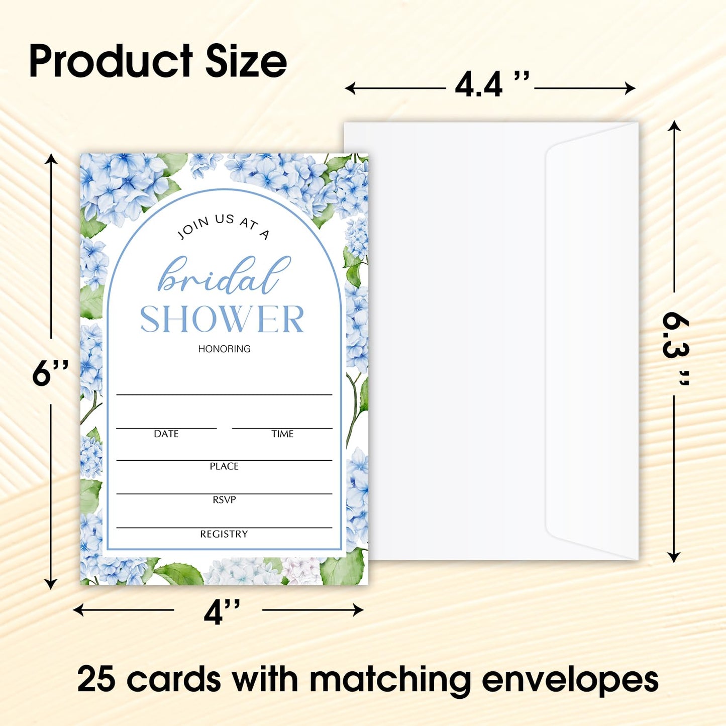50 Years Anniversary Bridal Shower Invitations Cards, Set of 25 Gold Foil Floral Fill in Style 50th Year Wedding Invites Cards with Envelopes for Couples Marriage Party Supplies-T05 WN420