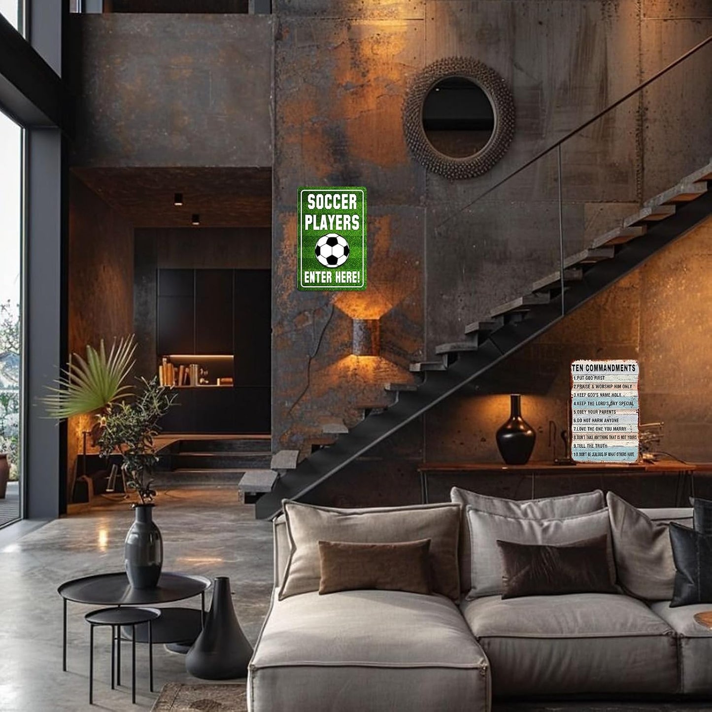 Soccer Decor For Boys Room Soccer Sign Soccer Player Metal Wall Hooks Dad Signs Children Soccer Door Soccer Decorations For Bedroom Soccer Players Enter Here Signs Soccer Players Only Sign 8x12 Inch BST202