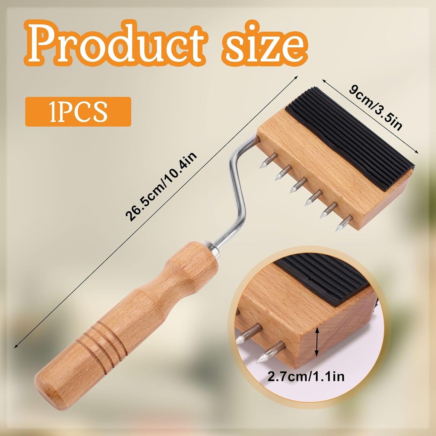 Webbing Stretcher Tool, Wood Handle Webbing Gooseneck Puller Stretcher Practical Upholstery Tool Suitable for Leather Carpet Canvas Furniture Repair BST326H