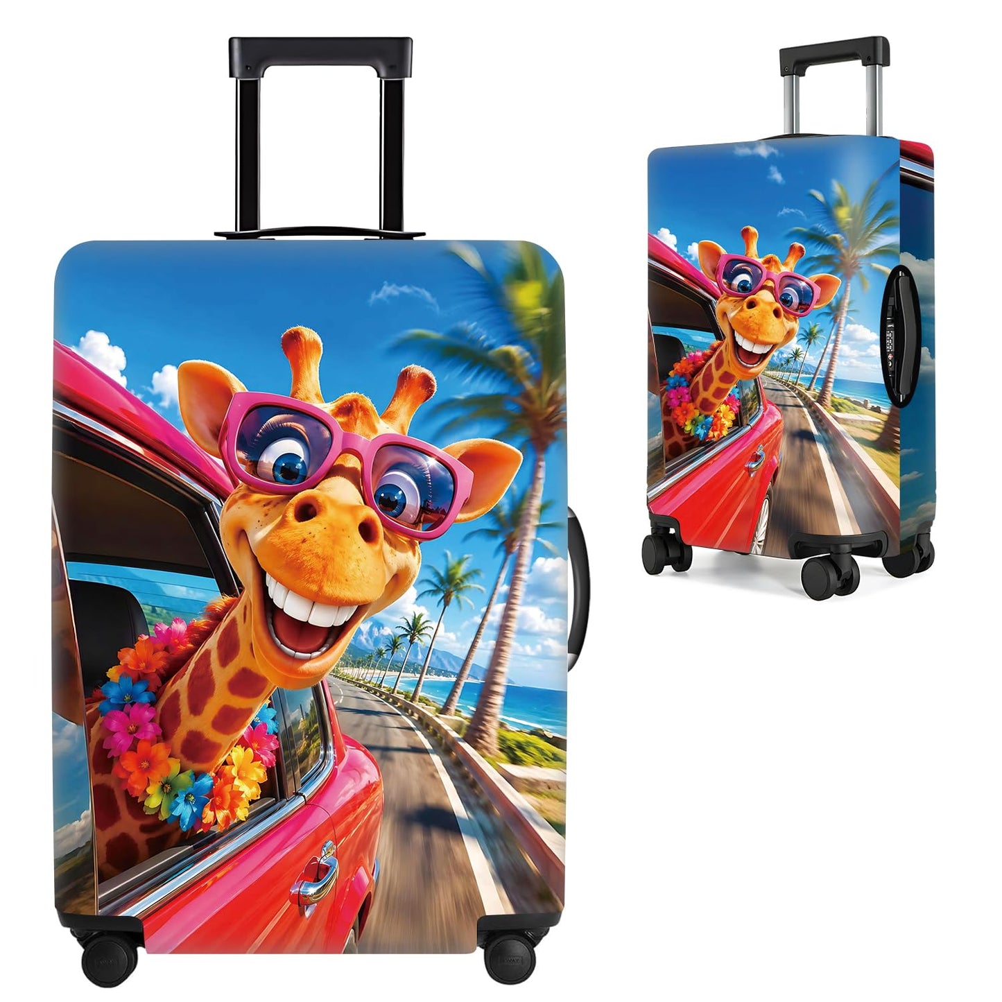 Colorful Abstract Art Luggage Cover – Vibrant Woman Face Design Suitcase Protector – Fits 32 to 34 Inch Travel Luggage,XL BST202