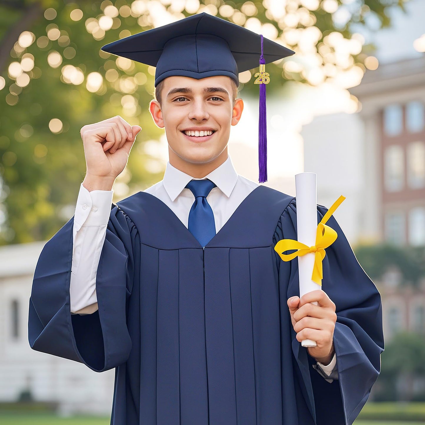 JULMELON 2026 Graduation Tassel, 2026 Graduation Cap Tassel with Bling Charm for 2026 Graduate Hat Ceremonies Accessories (Black) BST220