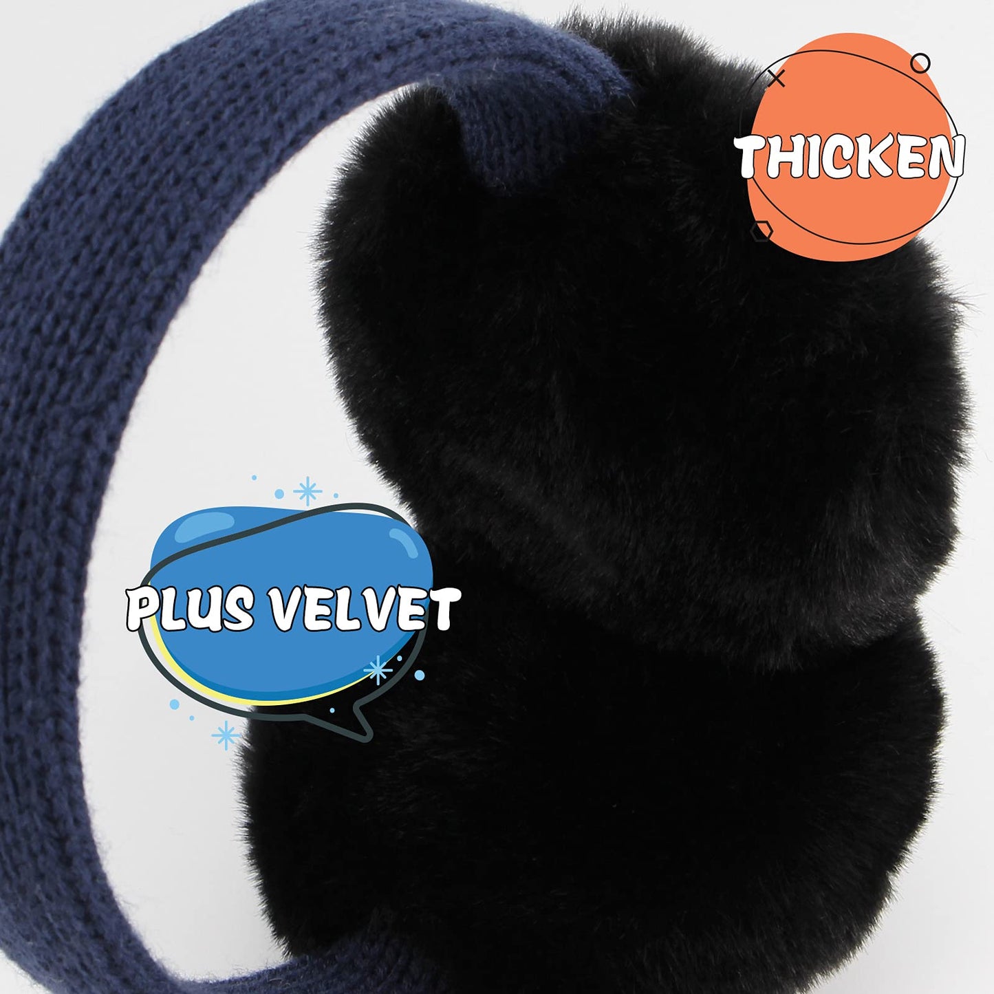 XIAOHAWANG Kids Boy Warm Earmuffs for Children Girl Winter Ear Muffs Cold Weather Ear Warmer