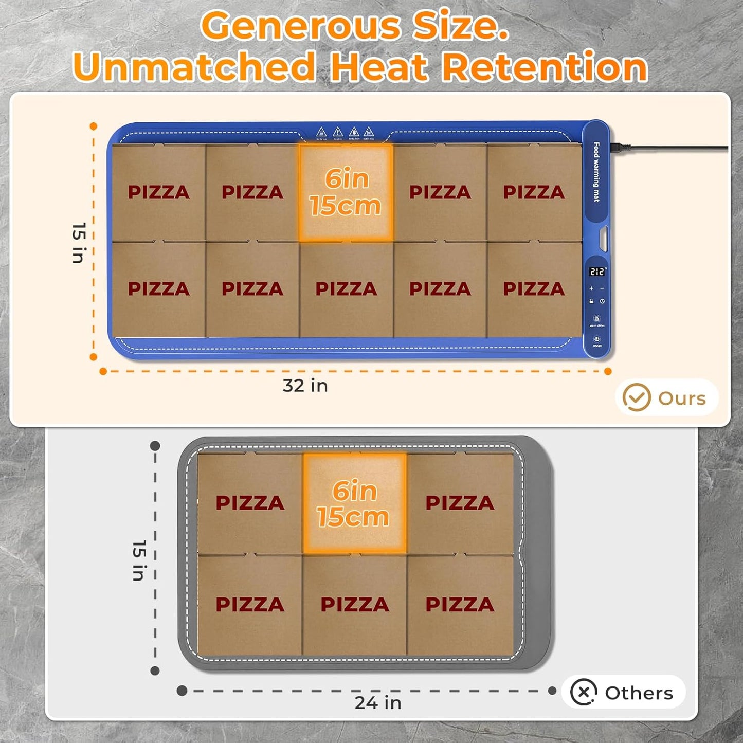 Warming Mat for Food Extra Large 32"x15" RD12