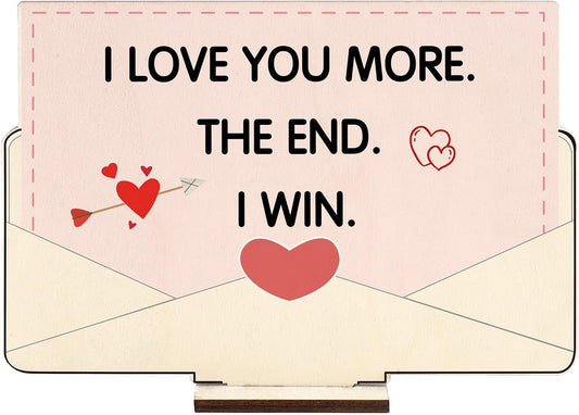 Wife Valentines Day Gifts Wooden Ornament Cute Couples Gift Ideas Gifts Boyfriend Birthday Gift Ideas for Husband Girlfriend Lesbian Gay Unique Engagement Gift Wedding Anniversary Presents Christmas BST220