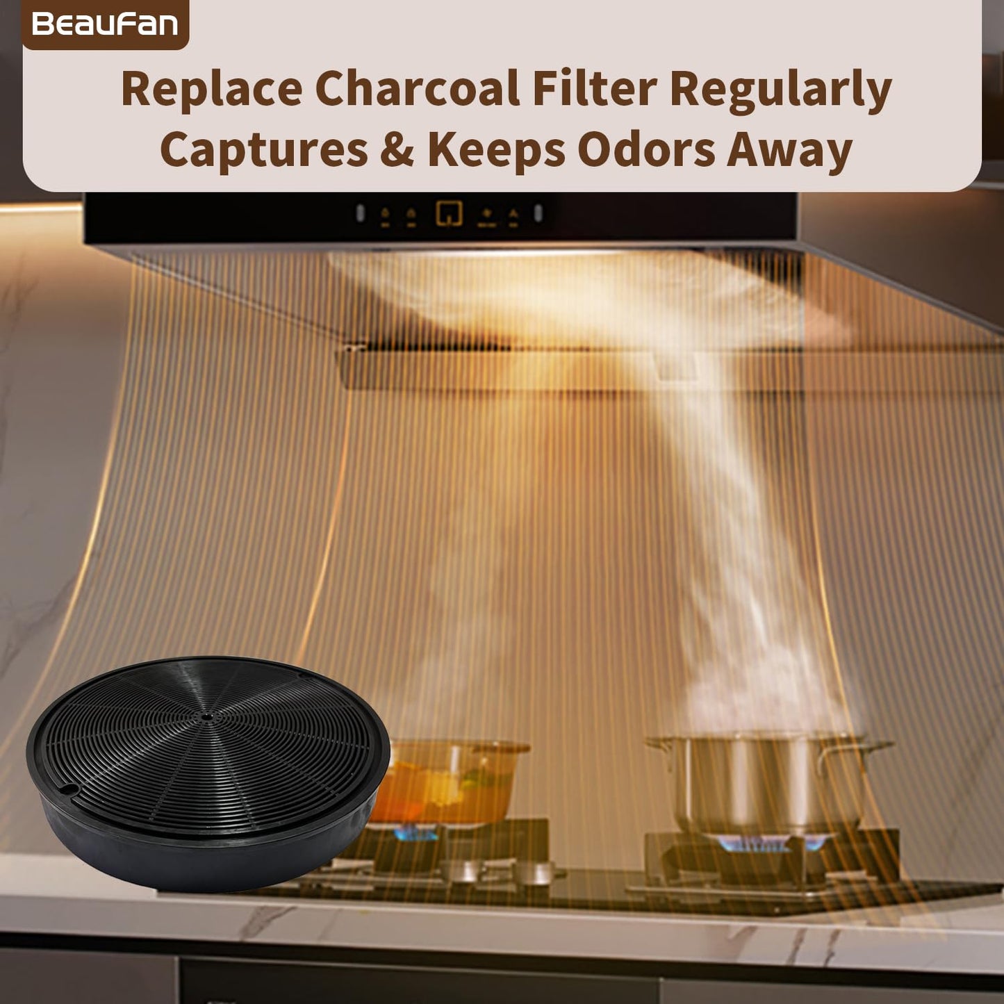 2 Pack WB02X24872 Range Vent Hood Grease Filter & 2 Pack JXCF72 WB02X24842 Charcoal Filter Compatible with GE Range Hoods JVW5301EJ1ES, JVW5301SJ1SS, JVW5301BJ1TS, JVW5301FJ1DS, JVW5301EJ2ES BST220