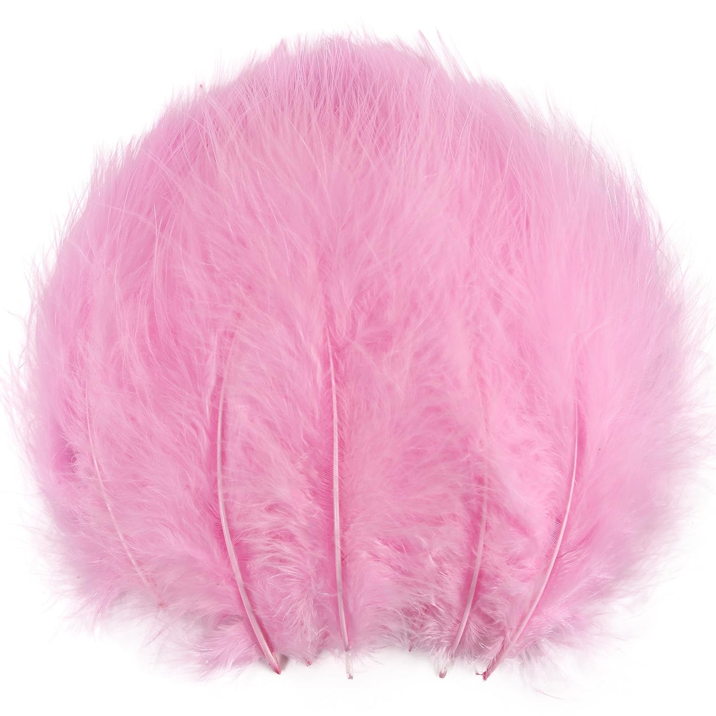 Fluffy Turkey Marabou Feathers 100pcs for Craft Dream Catcher Decoration - 4-7Inches Natural Feathers (Green) BST220