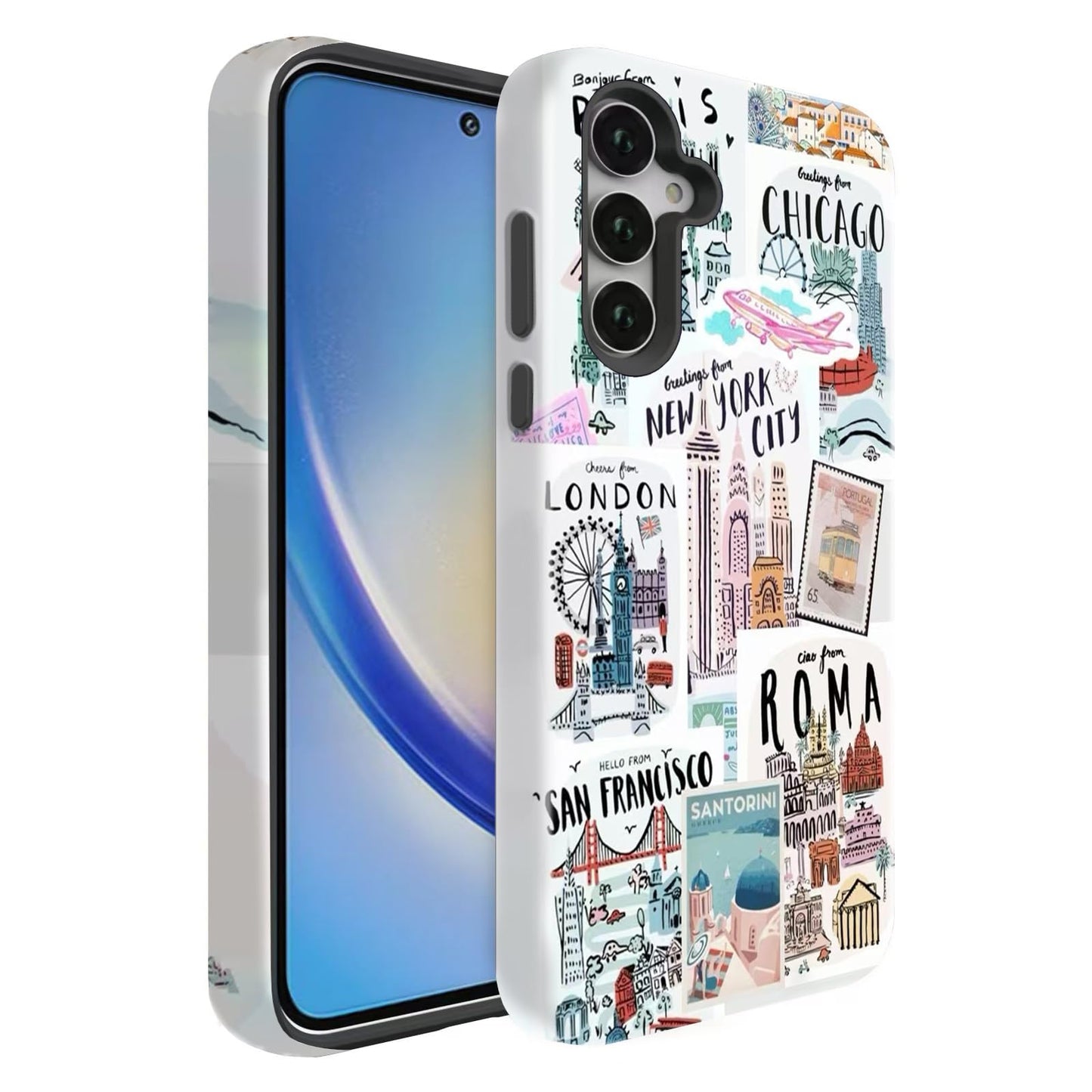Compatible for Samsung Galaxy A15 5G Case, Dual Layer Heavy Duty 2 in 1 Shockproof Protective Phone Case,Burnt Wood American Flag WN420