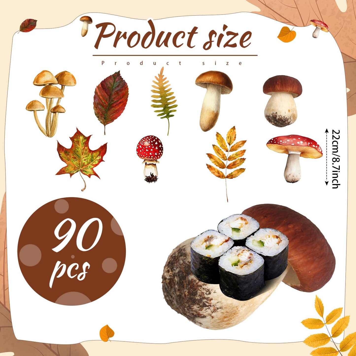 Gersoniel 90 Pcs Parchment Paper Leaves, 8.66 Inch Spring Charcuterie Board Parchment Paper Leaves Cheese Decorative for Table Festival Party Serving BST220