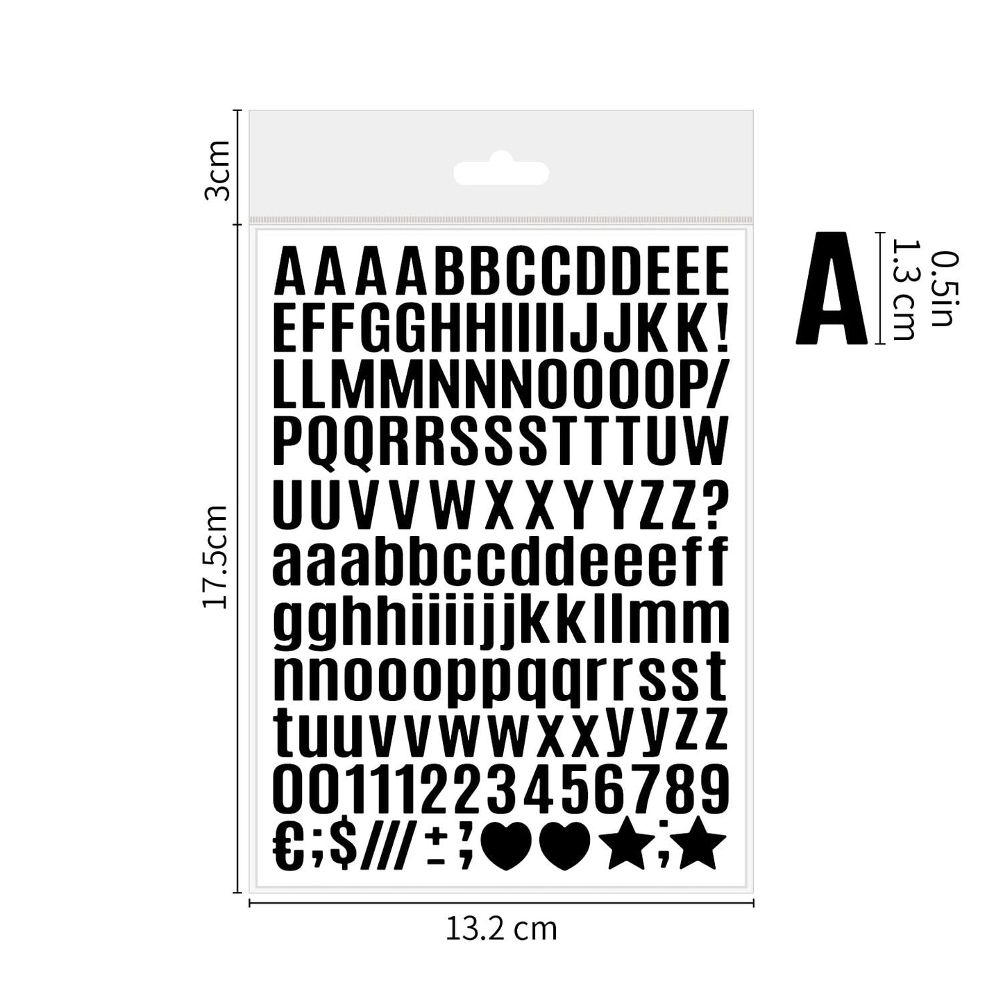 10 Sheets 0.5 Inch Letter Stickers, 1540 Alphabet and Number Labels for Students, Teachers, Journals, Cups, Notebooks, Folders, DIY School Projects, Bullet Planners, Arts and Crafts BST220