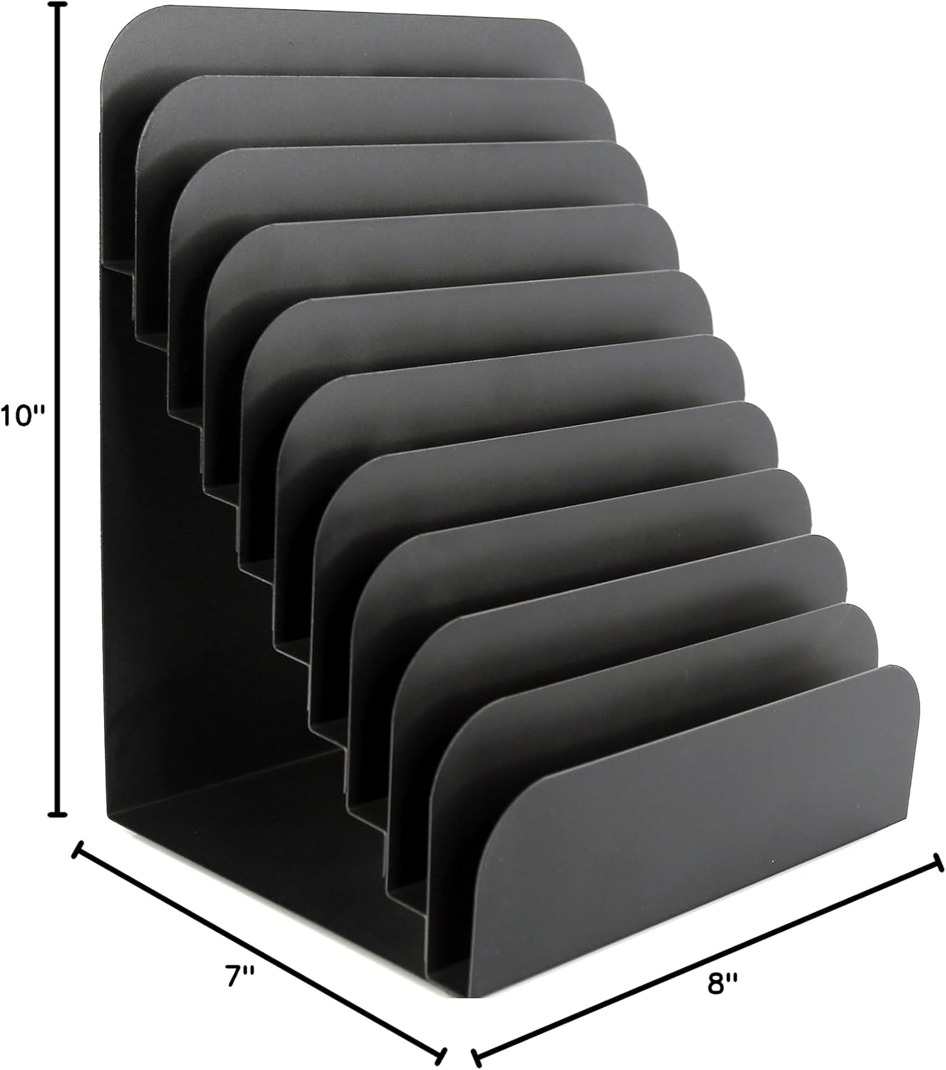 Huron Pad Rack Slant 10 Slot, Black Commercial Grade Steel BST220