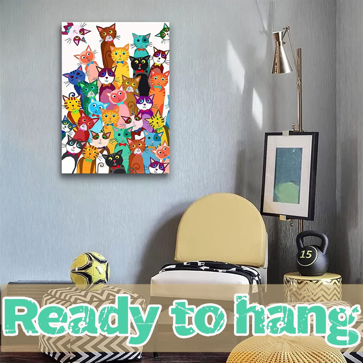 Framed Funny Parrot Bathroom Wall Art Cute Cockatiel Whimsical Canvas Print | Cute Bird Painting Natural Wood Frame Whimsical Animal Picture Playful Wall Decor for Bathroom Kids Room Nursery12x16Inche BST326H