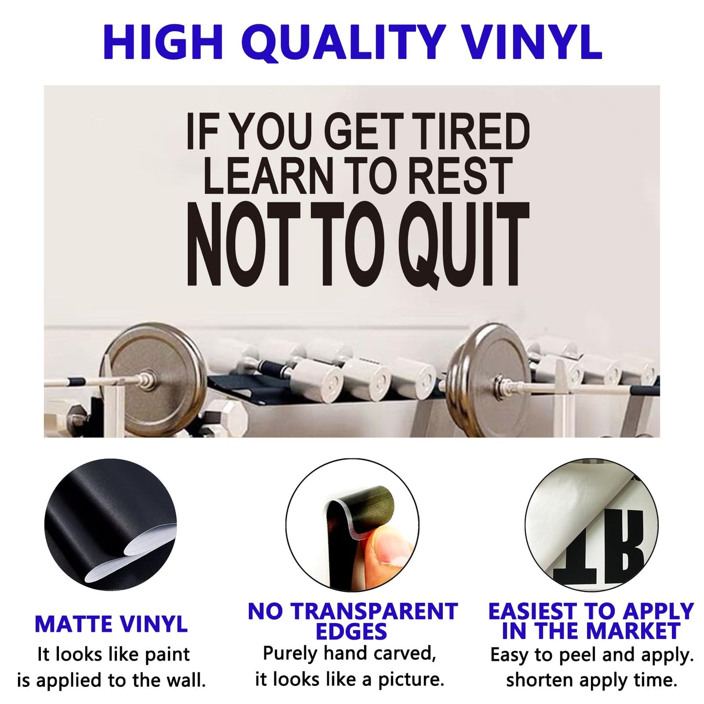 Inspirational Quotes Wall Decals for Gym: Office Motivational Positive Vinyl Art Wall Stickers for Classroom School Bedroom Living Room - Be Awesome Today 35" X 9.8" BST220