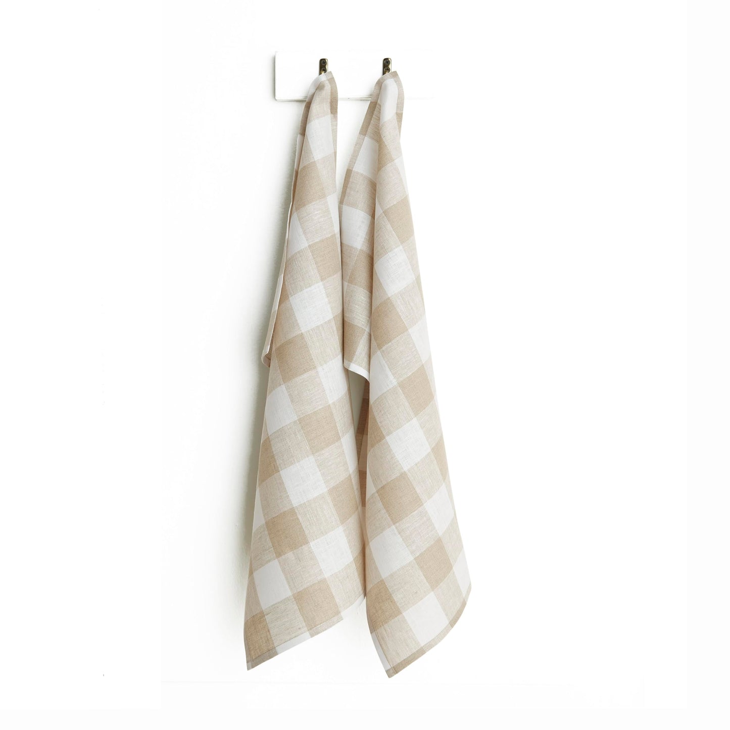 Solino Home 100% Linen Tea Towels Blue Bell Check, 16.5 x 26.5 in, Set of 2 | Buffalo Check Tea Towels absorbent and quick drying; buffalo checkered weave, mitered corners; Pure Linen; OEKO-TEX Certified BST326SOLH