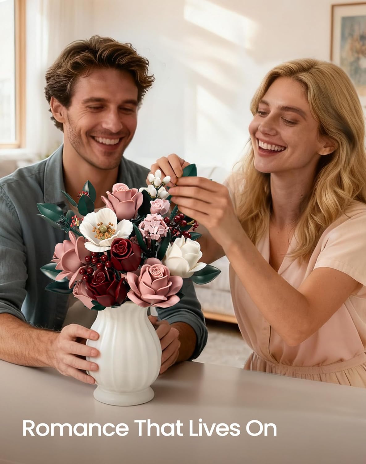 Dusty Rose Bouquet Building Set 88