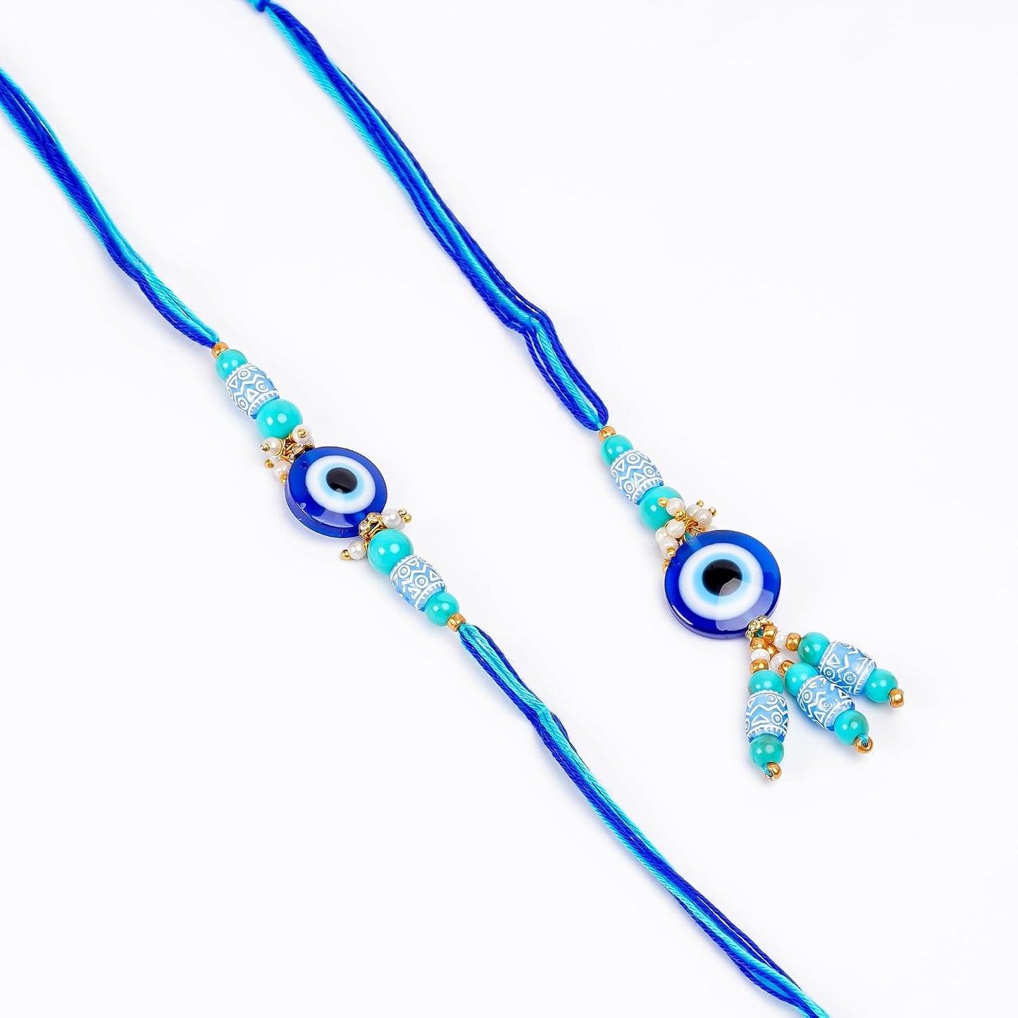 Evil Eye Bhiya Bhabhi Rakhi Set, Chuda Rakhi for Bhabhi, Tradistional Rakhi Set for Indian Festivals BST220