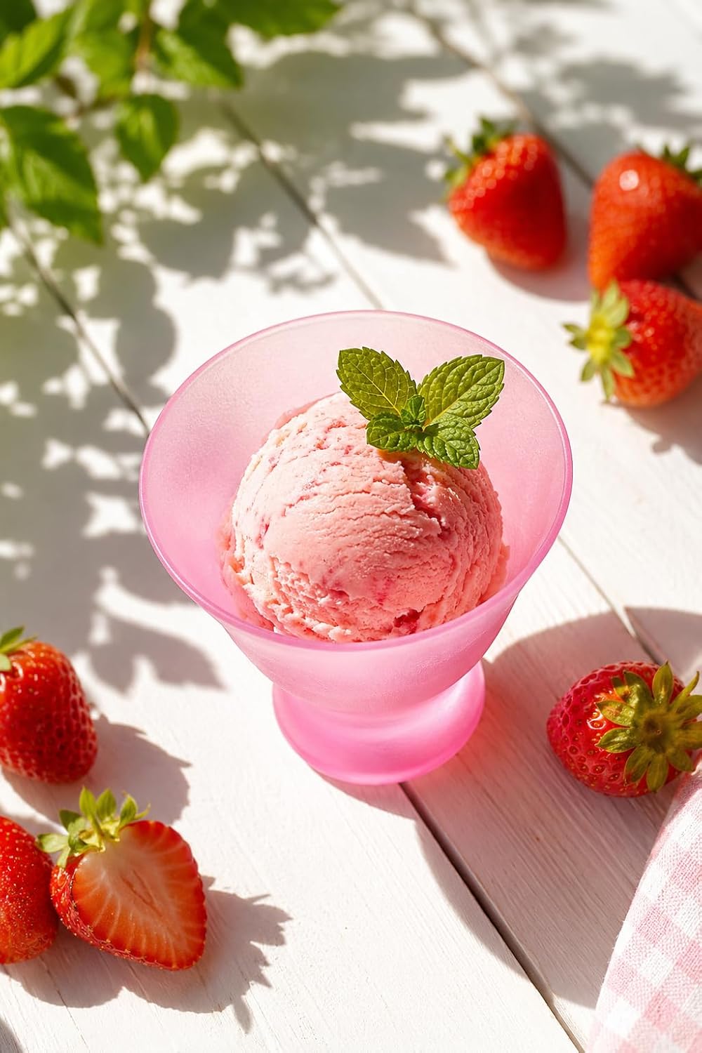 NUTRIUPS Blush Pink Ombre Frosted Glasses 8oz | Aesthetic Cups for Ice Cream, Desserts, Juices & Bridal Showers, Cute Drinking Tumblers for Home Decor & Party BST326H