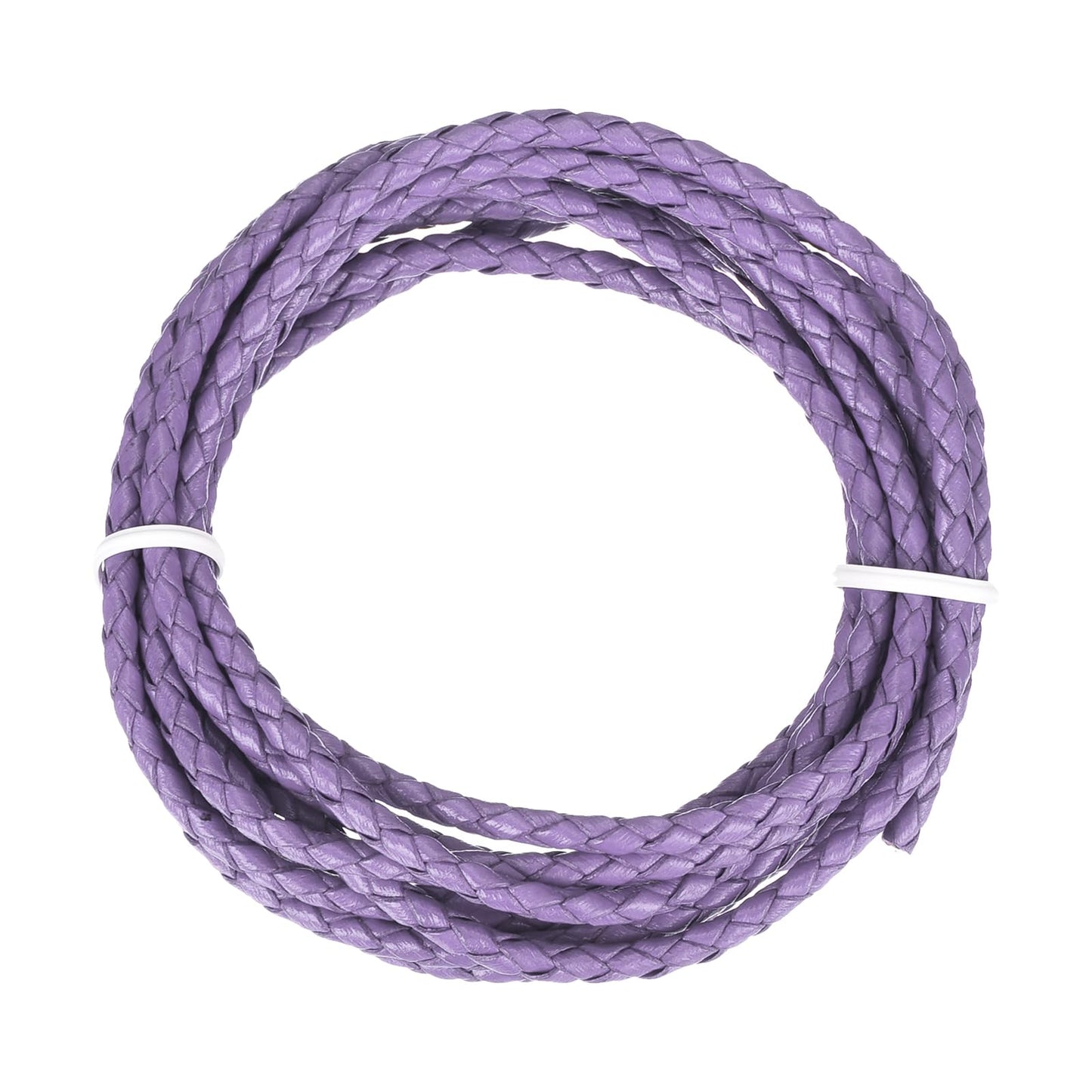 MECCANIXITY 1.1 Yards Bolo Tie Cord 6mm Diameter Round Braided Leather Strip 1 Meter Long for Bracelet Necklace Beading, Yellow WN420