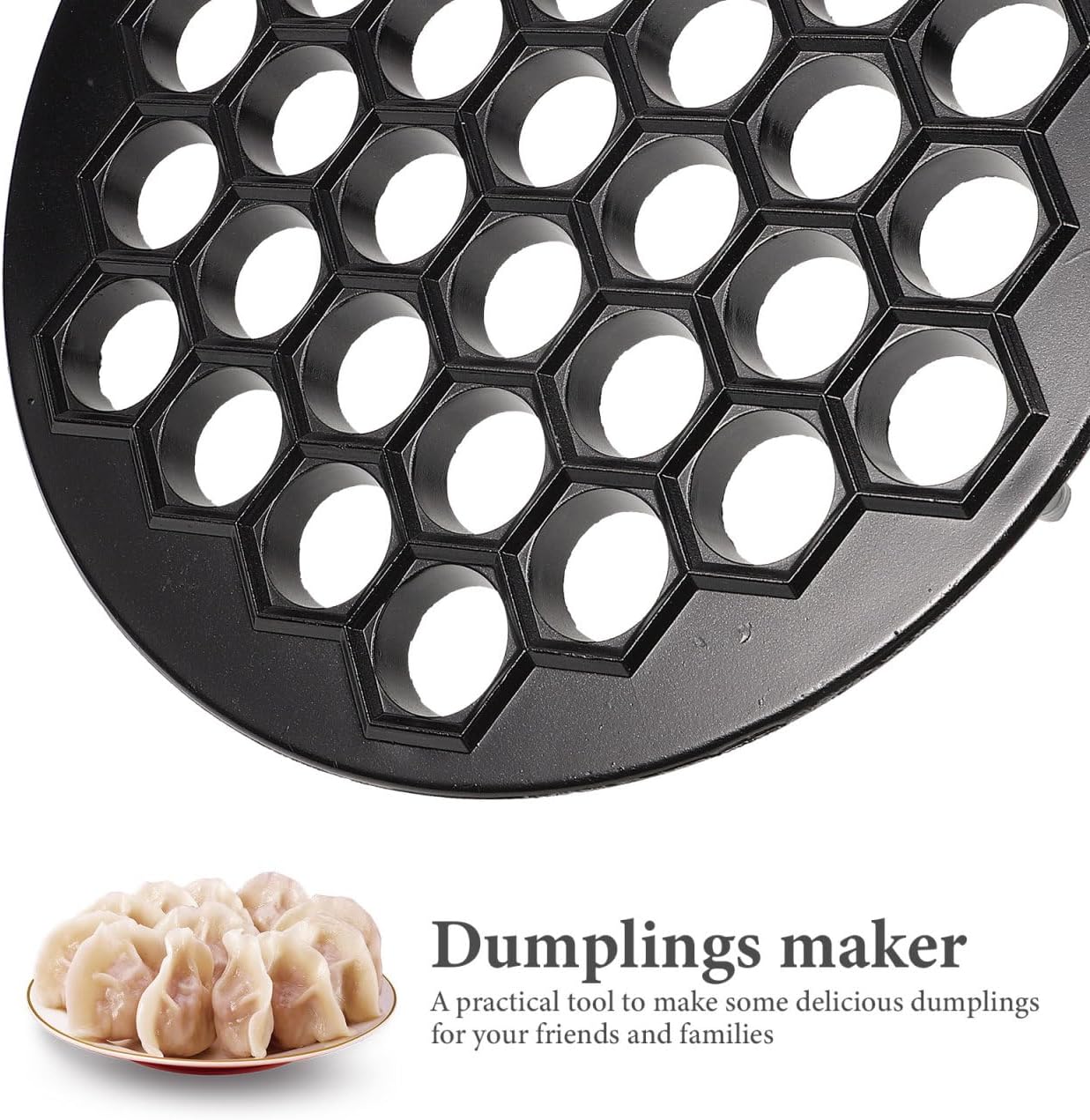STOBAZA Dumpling Maker 37-Hole Dumpling Skin Mold Press 10.23 Inch Kitchen Tool for Fast Jiaozi Making Home and Restaurant Use 1 Pack BST202
