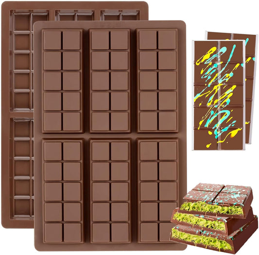 Chocolate Mold,6 Cavity Chocolate Molds Silicone,Silicone Chocolate Mold Used For Making Chocolate Pistachio Chocolate Bar（1pcs） WN420