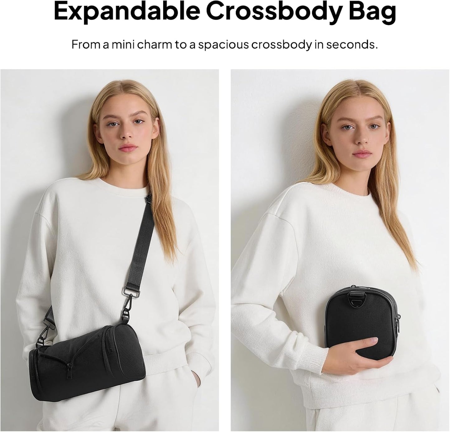 TOPEAST Sling Bag for Women, Anti-Theft Crossbody Bag with RFID Blocking & Small Water Bottle Holder for Travel BST202