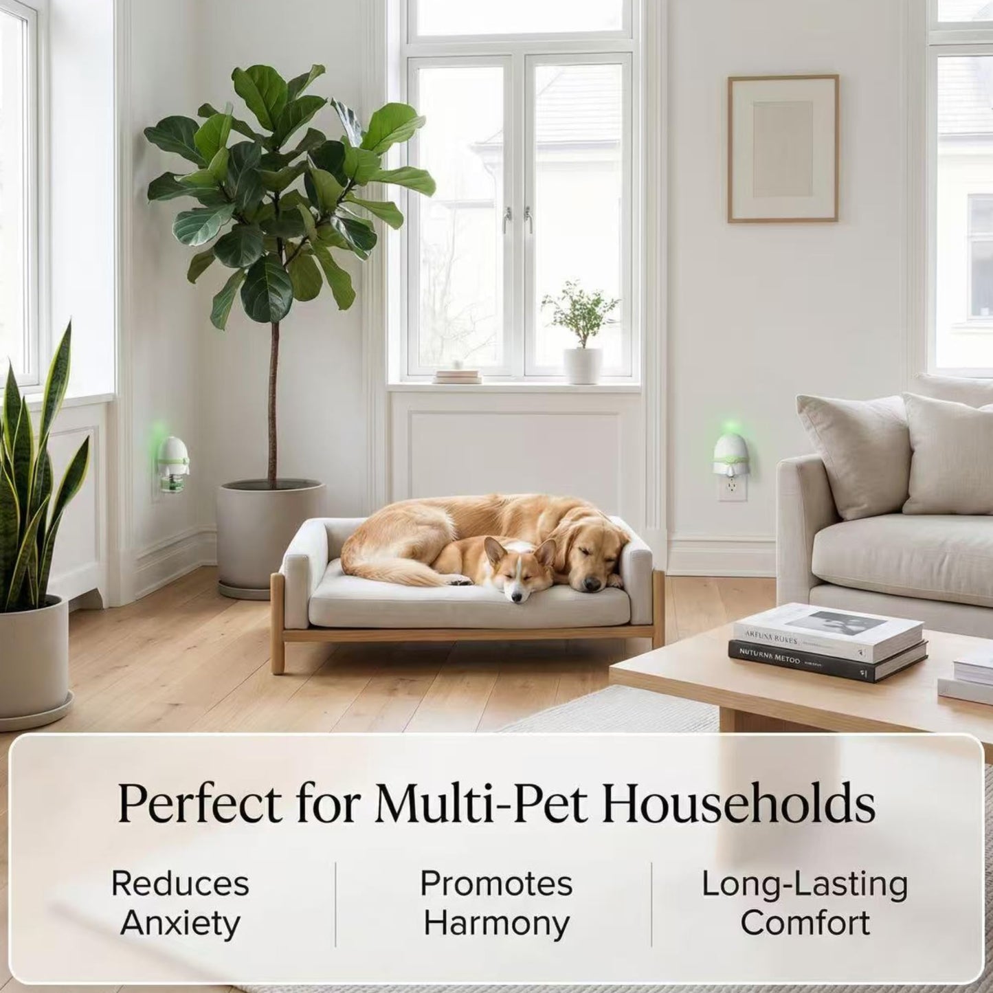 8-in-1 Dog Calming Pheromone Diffuser Kit – Pet Stress Support (2 Plug-Ins & 6x48ml Refills), Calming Diffuser for Dog During Thunderstorms, Travel, Separation, Fireworks & Vet Visits, 180-Day Supply WN420
