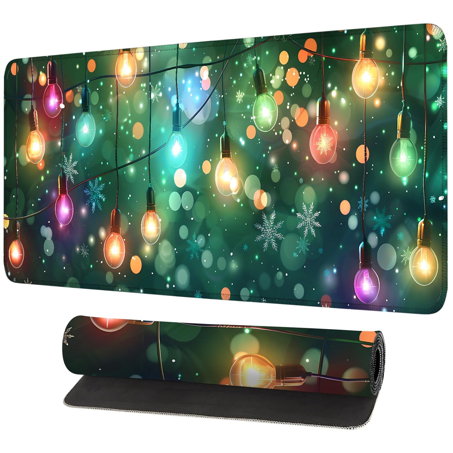 Mouse Pad Gaming Mousepad 31.5 x 11.8in Large Mouse Pad for Keyboard and Mouse with Anti-Slip Rubber Base, Keyboard Pad XL Mouse Mat for Home and Office,Snowy Forest WN420