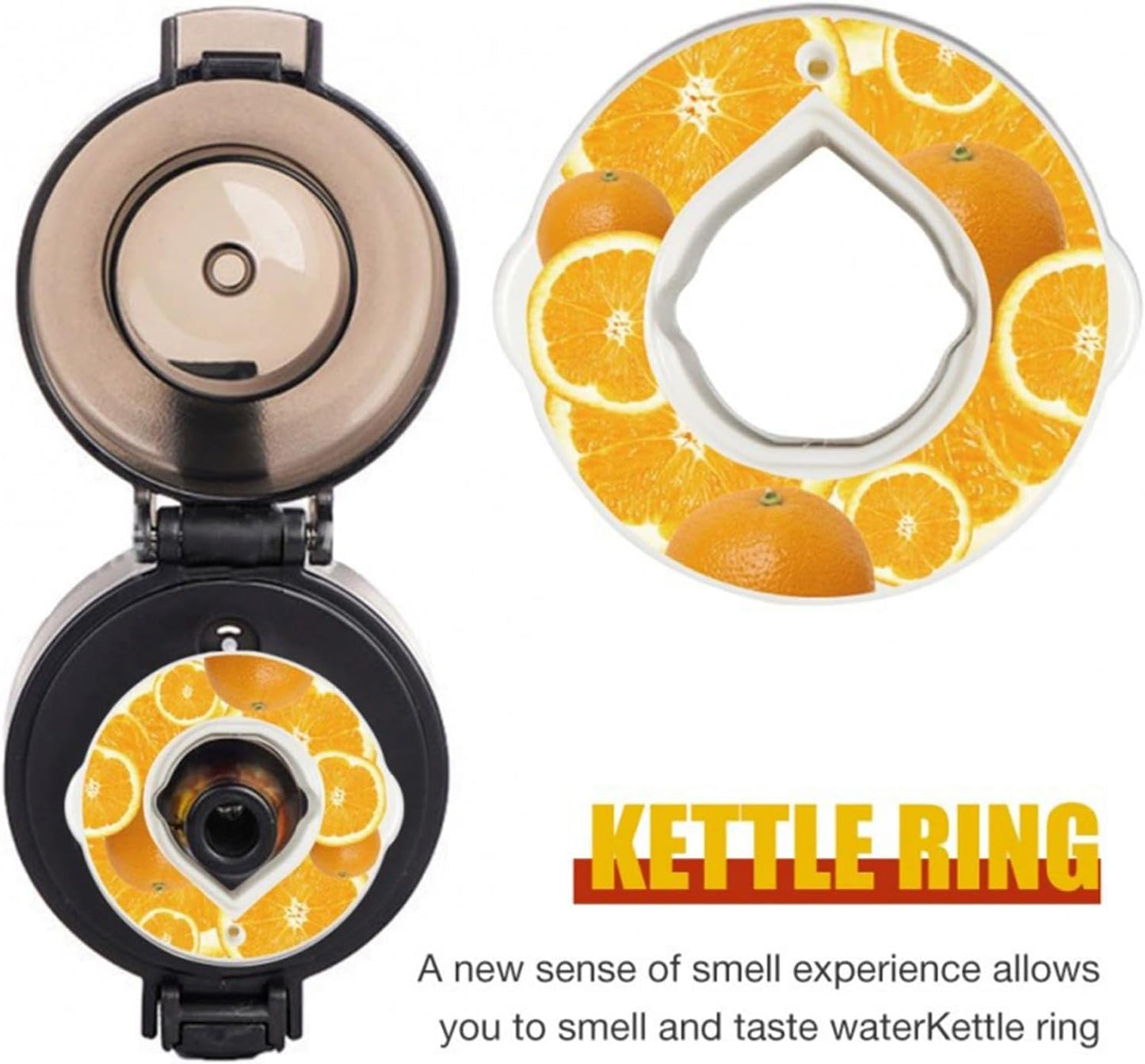 20 Flavor Fruit Pods For Air Water Bottle(750ml), Scent Rings Water Bottles Accessory, 0% Sugar 0% calorie Fruit Fragrance Podsfor Daily Exercise Boost Drinking Water (6 Orange Pods) WN420