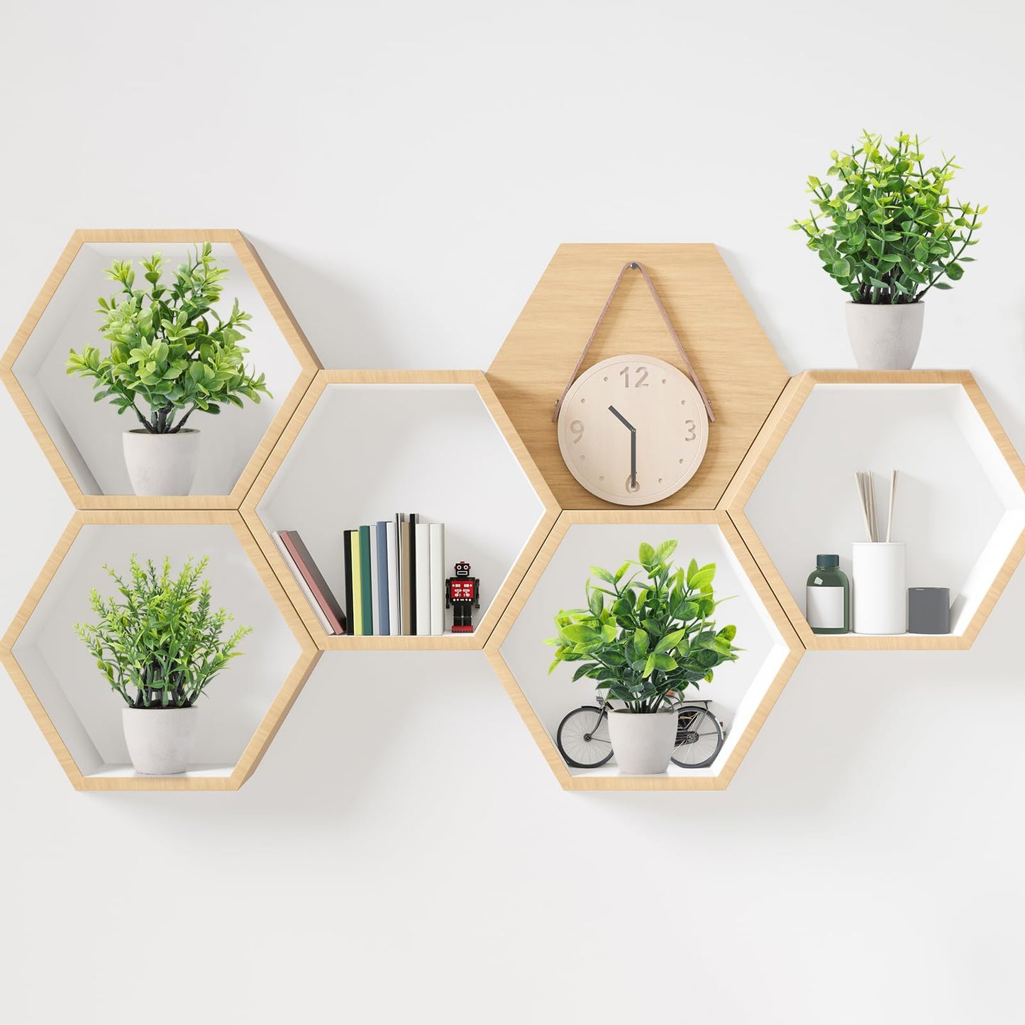 FAVOWREATH 2 Pack Small Fake Plants Potted Artificial Plants Indoor for Home Decor Office Room Farmhouse Indoor Table Bathroom Decor BST220