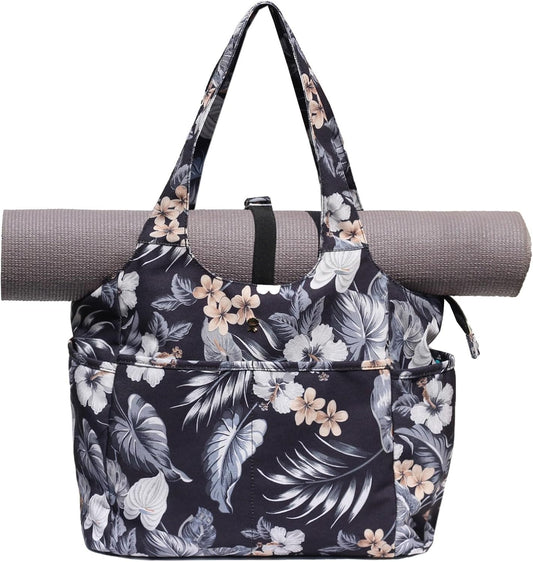 ESVAN Yoga Tote Bag Mat bag Women Shoulder Bags Carryall Tote for Travel Office Workout Gym Nurse Beach BST326H